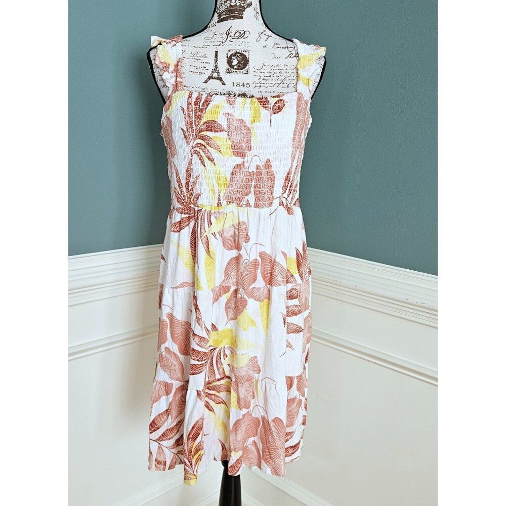 Soma Wknd XL Smocked Knit Spring Summer Sleeveless Dress